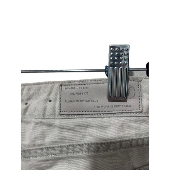 Allsaints Spitalfields Five-Pocket Design Flat Front Denim Jeans White Size 28 - Picture 3 of 14